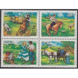 Brasil Brazil 2056/59 1992 Arbrafex 92 II Exp. Argentina-Brasileña MNH Brasil Brazil 2056/59 1992 Arbrafex 92 II Exp. Argentina-Brasileña MNH