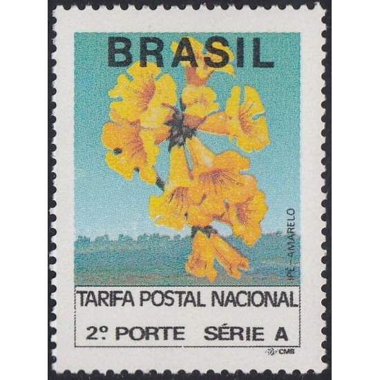 Brasil Brazil 2061 1992 Serie Antigua Timbre de cambio Flores Flowers MNH