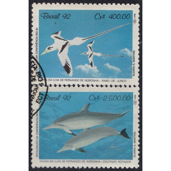 Brasil Brazil 2064/65 1992 Fauna de Fernando de Noronha Usado Brasil Brazil 2064/65 1992 Fauna de Fernando de Noronha Usado