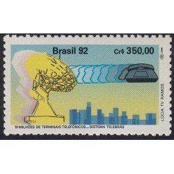 Brasil Brazil 2066 1992 Terminales telefónicas Sistema Telebrás MNH Brasil Brazil 2066 1992 Terminales telefónicas Sistema Telebrás MNH