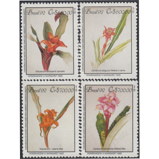 Brasil Brazil 2078/81 1992 Flores flowers MNH Brasil Brazil 2078/81 1992 Flores flowers MNH