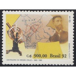 Brasil Brazil 2101 1992 100 Años de la Misión Luis Cruls MNH Brasil Brazil 2101 1992 100 Años de la Misión Luis Cruls MNH