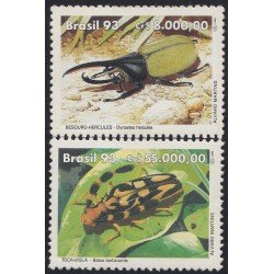 Brasil Brazil 2113/14 1992 Fauna Escarabajos MNH Brasil Brazil 2113/14 1992 Fauna Escarabajos MNH