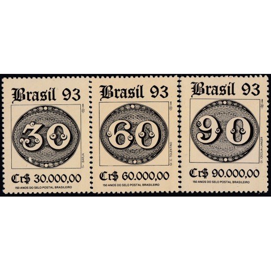 Brasil Brazil 2116/18 1992 150 Años de los primeros timbres brasileños MNH