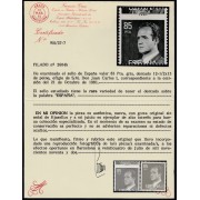 España Spain Variedad 2604b error dentado certificado de autenticidad Graus