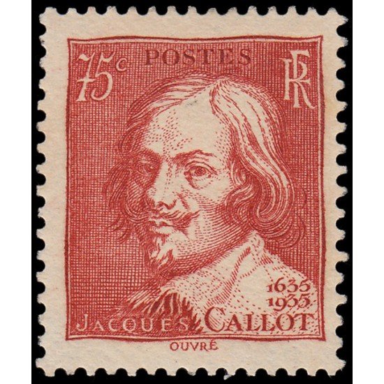France Francia 306 1935 3º Centenario muerte de Jacques Callot MNH