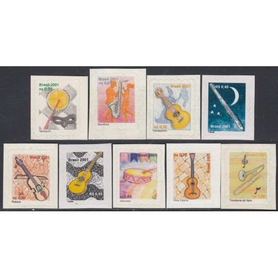 Brasil Brazil 2721/29 2001 Serie Corriente. Instrumentos Musicales MNH Brasil Brazil 2721/29 2001 Serie Corriente. Instrumentos Musicales MNH