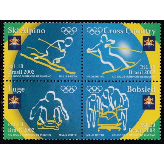 Brasil Brazil 2750/53 2002 Juegos Olímpicos de invierno MNH Brasil Brazil 2750/53 2002 Juegos Olímpicos de invierno MNH