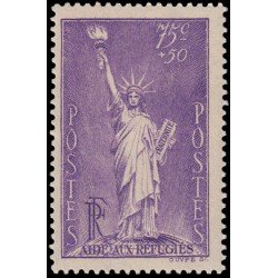 France Francia 309 1936 Pro refugiados políticos Estatua de la Libertad MNH
