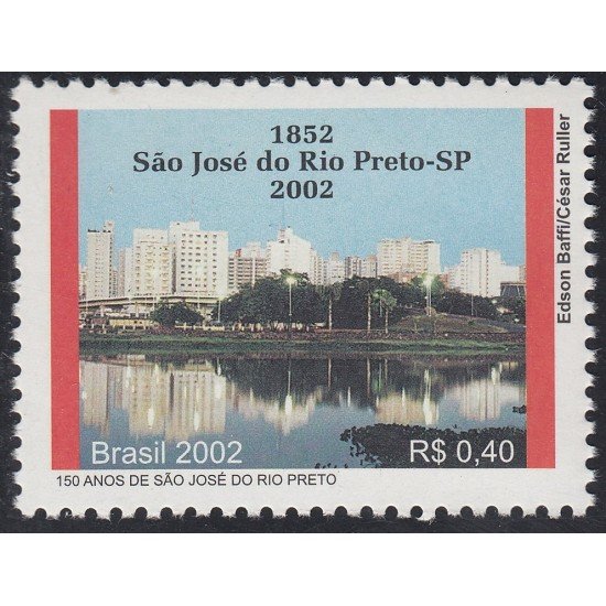 Brasil Brazil 2756 2002 150 Años de la Ciudad de Sao Jose do Rio Preto MNH Brasil Brazil 2756 2002 150 Años de la Ciudad de Sao Jose do Rio Preto MNH