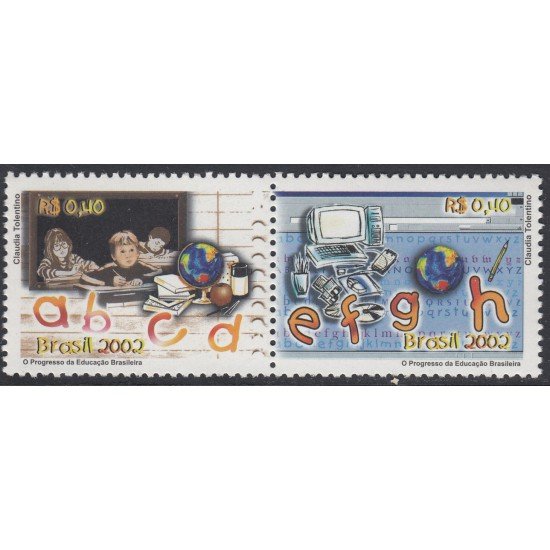Brasil Brazil 2760/2761 2002 Evolución de la Educación brasileña MNH