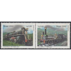 Brasil Brazil 2793a/94a 2002 Trenes Locomotoras antiguas. Setenant MNH Brasil Brazil 2793a/94a 2002 Trenes Locomotoras antiguas. Setenant MNH