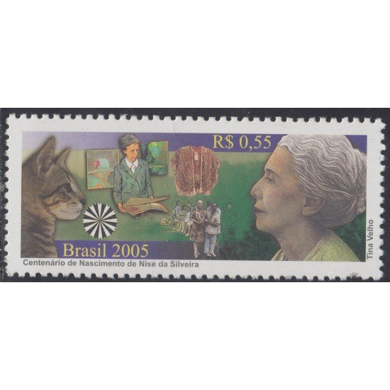 Brasil Brazil 2907 2005 Medicina. Dra. Nise de Silveira. Psiquiatra MNH Brasil Brazil 2907 2005 Medicina. Dra. Nise de Silveira. Psiquiatra MNH