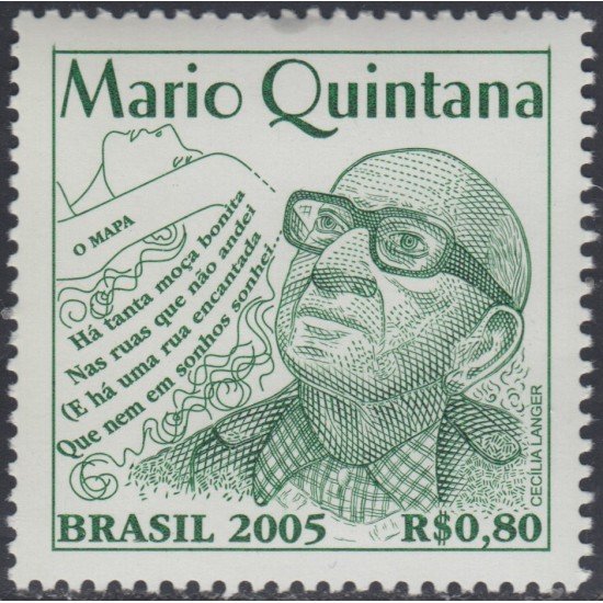 Brasil Brazil 2919 2005 Literatura Sr. Mario Quintana Escritor Brasil Brazil 2919 2005 Literatura Sr. Mario Quintana Escritor