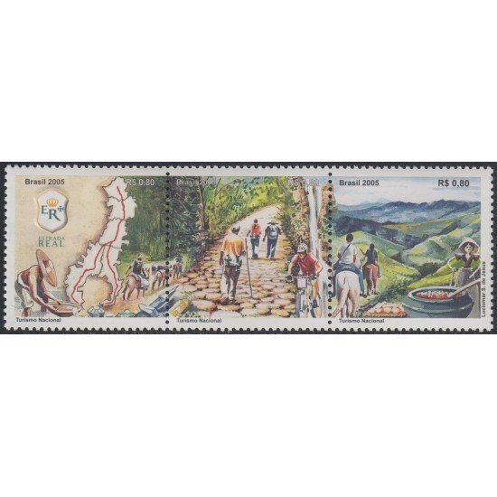 Brasil Brazil 2922/24 2005 La Ruta Real Turismo Internacional MNH Brasil Brazil 2922/24 2005 La Ruta Real Turismo Internacional MNH