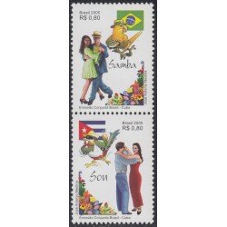 Brasil Brazil 2926/27 2005 Música y danza. Emisión conjunta con Cuba MNH Brasil Brazil 2926/27 2005 Música y danza. Emisión conjunta con Cuba MNH