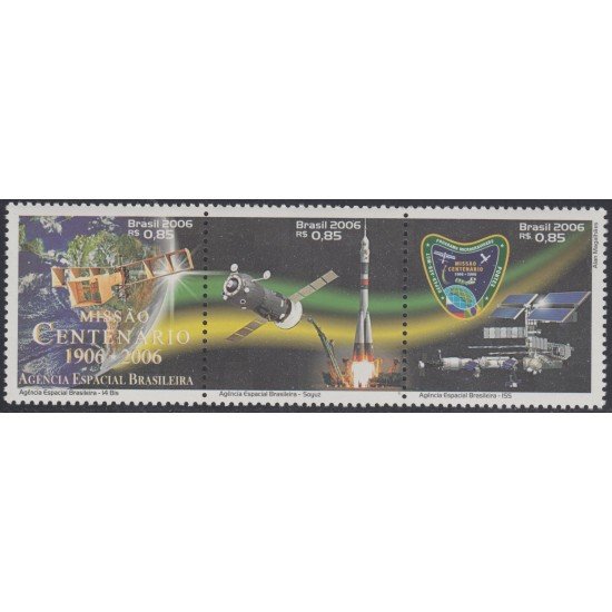 Brasil Brazil 2944/46 2006 100 Años de la Agencia Espacial Brasileña MNH Brasil Brazil 2944/46 2006 100 Años de la Agencia Espacial Brasileña MNH