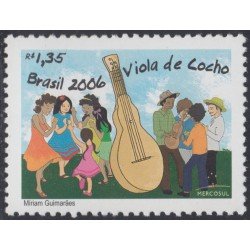 Brasil Brazil 2952 2006 Mercosul Instrumentos musicales MNH Brasil Brazil 2952 2006 Mercosul Instrumentos musicales MNH