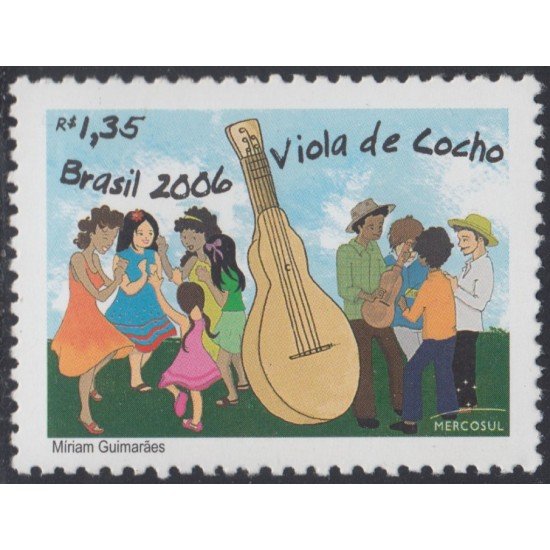 Brasil Brazil 2952 2006 Mercosul Instrumentos musicales MNH Brasil Brazil 2952 2006 Mercosul Instrumentos musicales MNH