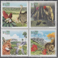 Brasil Brazil 2953/2956 2006 Parques Nacionales MNH Brasil Brazil 2953/2956 2006 Parques Nacionales MNH