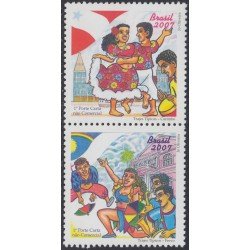 Brasil Brazil 2968/69 2007 Costumbres tradicionales de danzas MNH Brasil Brazil 2968/69 2007 Costumbres tradicionales de danzas MNH
