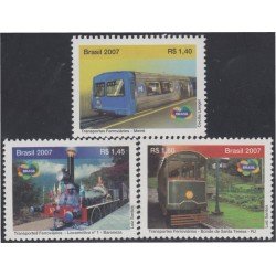 Brasil Brazil 2984/86 2007 Trenes brasileños MNH Brasil Brazil 2984/86 2007 Trenes brasileños MNH