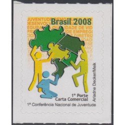 Brasil Brazil 3007 2008 Primera Conferencia de la Juventud Autoadhesivo MNH Brasil Brazil 3007 2008 Primera Conferencia de la Juventud Autoadhesivo MNH