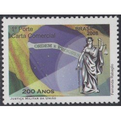Brasil Brazil 3010 2008 200 Años de la Justicia Militar de la Unión Federal MNH Brasil Brazil 3010 2008 200 Años de la Justicia Militar de la Unión Federal MNH