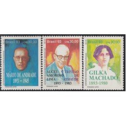 Brasil Brazil 2141/43 1993 Literatura brasileña Día del Libro MNH Brasil Brazil 2141/43 1993 Literatura brasileña Día del Libro MNH