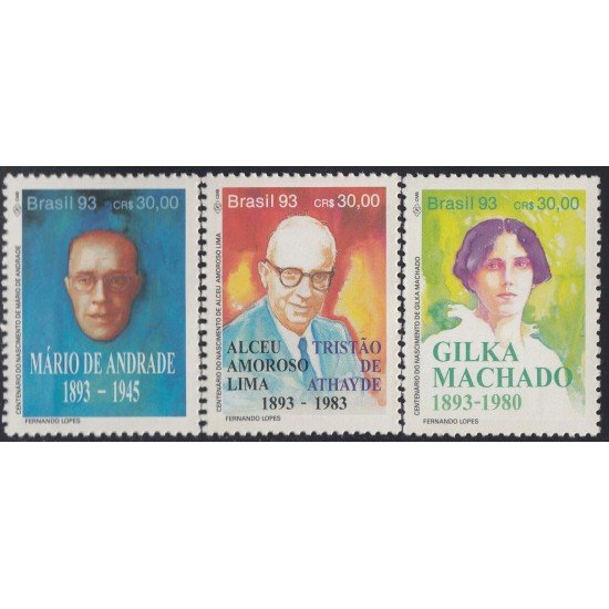 Brasil Brazil 2141/43 1993 Literatura brasileña Día del Libro MNH Brasil Brazil 2141/43 1993 Literatura brasileña Día del Libro MNH