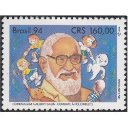 Brasil Brazil 2168 1994 Albert Sabín lucha contra la poliomelitis MNH Brasil Brazil 2168 1994 Albert Sabín lucha contra la poliomelitis MNH