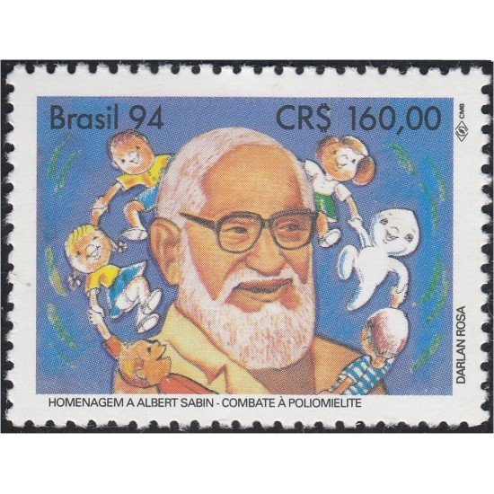 Brasil Brazil 2168 1994 Albert Sabín lucha contra la poliomelitis MNH Brasil Brazil 2168 1994 Albert Sabín lucha contra la poliomelitis MNH