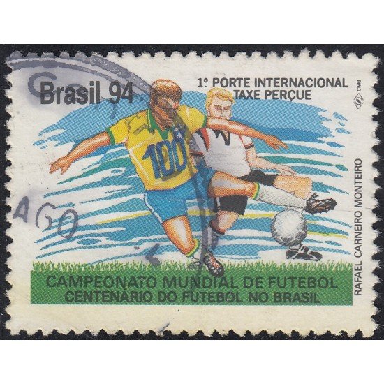 Brasil Brazil 2169 1994 100 Años de fútbol brasileño MNH Usado Brasil Brazil 2169 1994 100 Años de fútbol brasileño MNH Usado