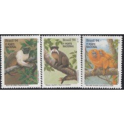 Brasil Brazil 2170/72 1994 Protección de la fauna Monos Monkey MNH Brasil Brazil 2170/72 1994 Protección de la fauna Monos Monkey MNH