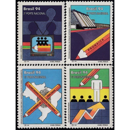 Brasil Brazil 2173/76 1994 Plan Educación para todos MNH