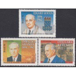 Brasil Brazil 2177/79 1994 Personalidades Brasileñas MNH Brasil Brazil 2177/79 1994 Personalidades Brasileñas MNH