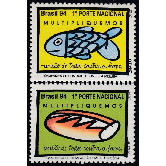 Brasil Brazil 2189/90 1994 Campaña cntra la Hambruna y la Miseria MNH Brasil Brazil 2189/90 1994 Campaña cntra la Hambruna y la Miseria MNH