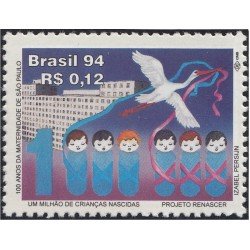 Brasil Brazil 2192 1994 100 Años de la maternidad de Sao Paulo MNH