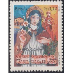 Brasil Brazil 2196 1994 800 Años del nacimiento de Santa Clara de Asis MNH
