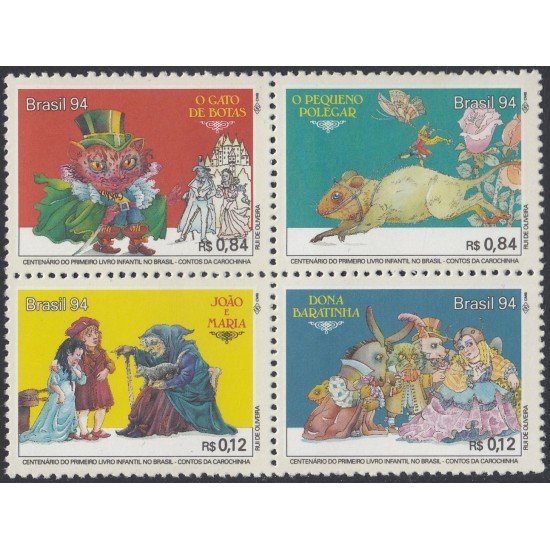 Brasil Brazil 2207/10 1994 100 Años de la 1ra edición de libros para niños MNH Brasil Brazil 2207/10 1994 100 Años de la 1ra edición de libros para niños MNH