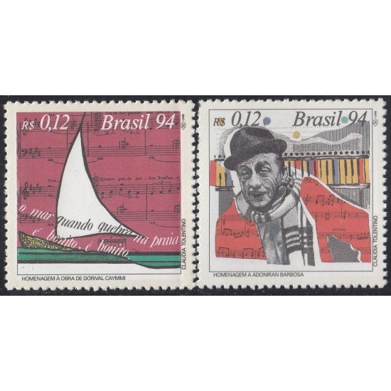 Brasil Brazil 2214/15 1994 Música popular brasileña MNH Brasil Brazil 2214/15 1994 Música popular brasileña MNH