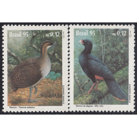 Brasil Brazil 2230/31 1995 Preservación aves en extinción birds MNH Brasil Brazil 2230/31 1995 Preservación aves en extinción birds MNH