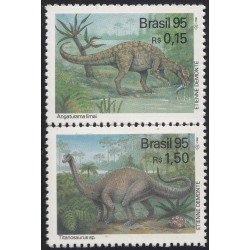 Brasil Brazil 2236/37 1995 Animales prehistóricos Dinosaurios MNH