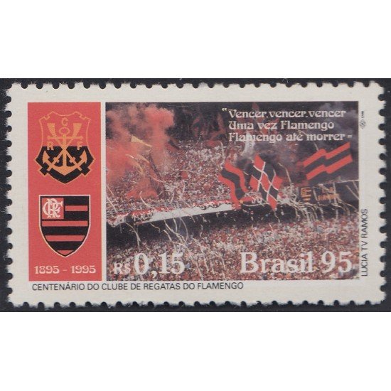 Brasil Brazil 2249 1995 100 Años del Club de fútbol Regata de Flamengos MNH Brasil Brazil 2249 1995 100 Años del Club de fútbol Regata de Flamengos MNH