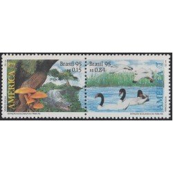 Brasil Brazil 2250/51 1995 América UPAEP Estación ecológica de Taim MNH