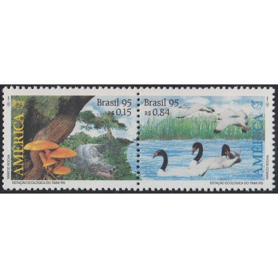 Brasil Brazil 2250/51 1995 América UPAEP Estación ecológica de Taim MNH Brasil Brazil 2250/51 1995 América UPAEP Estación ecológica de Taim MNH