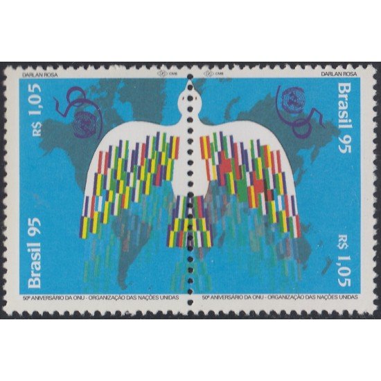 Brasil Brazil 2252/53 1995 50 Aniversario de las Naciones Unidas MNH Brasil Brazil 2252/53 1995 50 Aniversario de las Naciones Unidas MNH