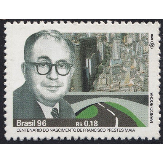 Brasil Brazil 2266 1995 Francisco Prestes Maia MNH Brasil Brazil 2266 1995 Francisco Prestes Maia MNH