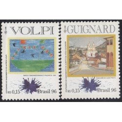 Brasil Brazil 2268/69 1996 Artes Plásticas Brasileñas MNH