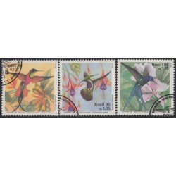 Brasil Brazil 2278/80 1996 Espamer 96 Preservación de la fauna Colibris Usado Brasil Brazil 2278/80 1996 Espamer 96 Preservación de la fauna Colibris Usado
